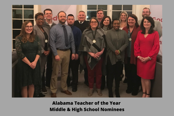Group photo of Alabama Teacher of the Year Middle and High School Nominees Group photo of Alabama Teacher of the Year Middle and High School Nominees